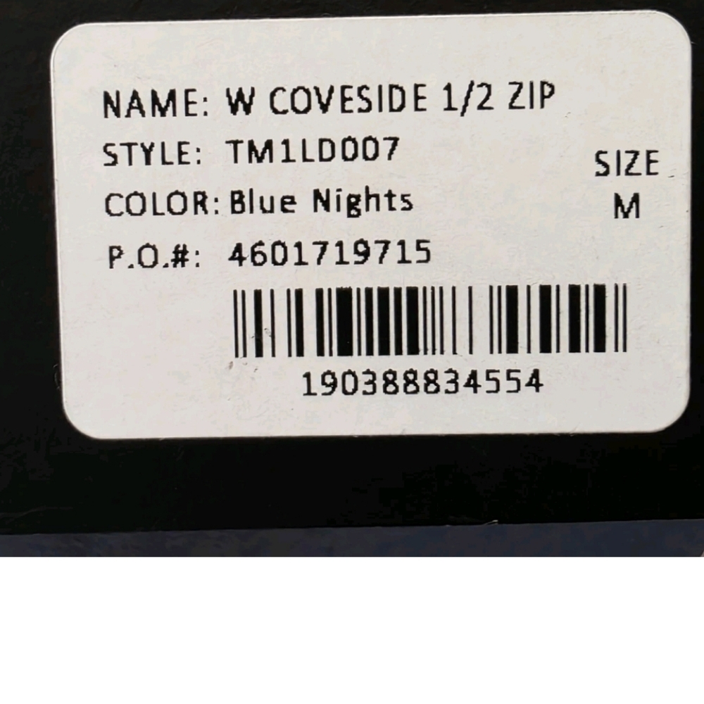 Travis Mathew Coveside Womens Medium 1/2 Zip Pullover Blue PEAK Logo - Picture 8 of 9